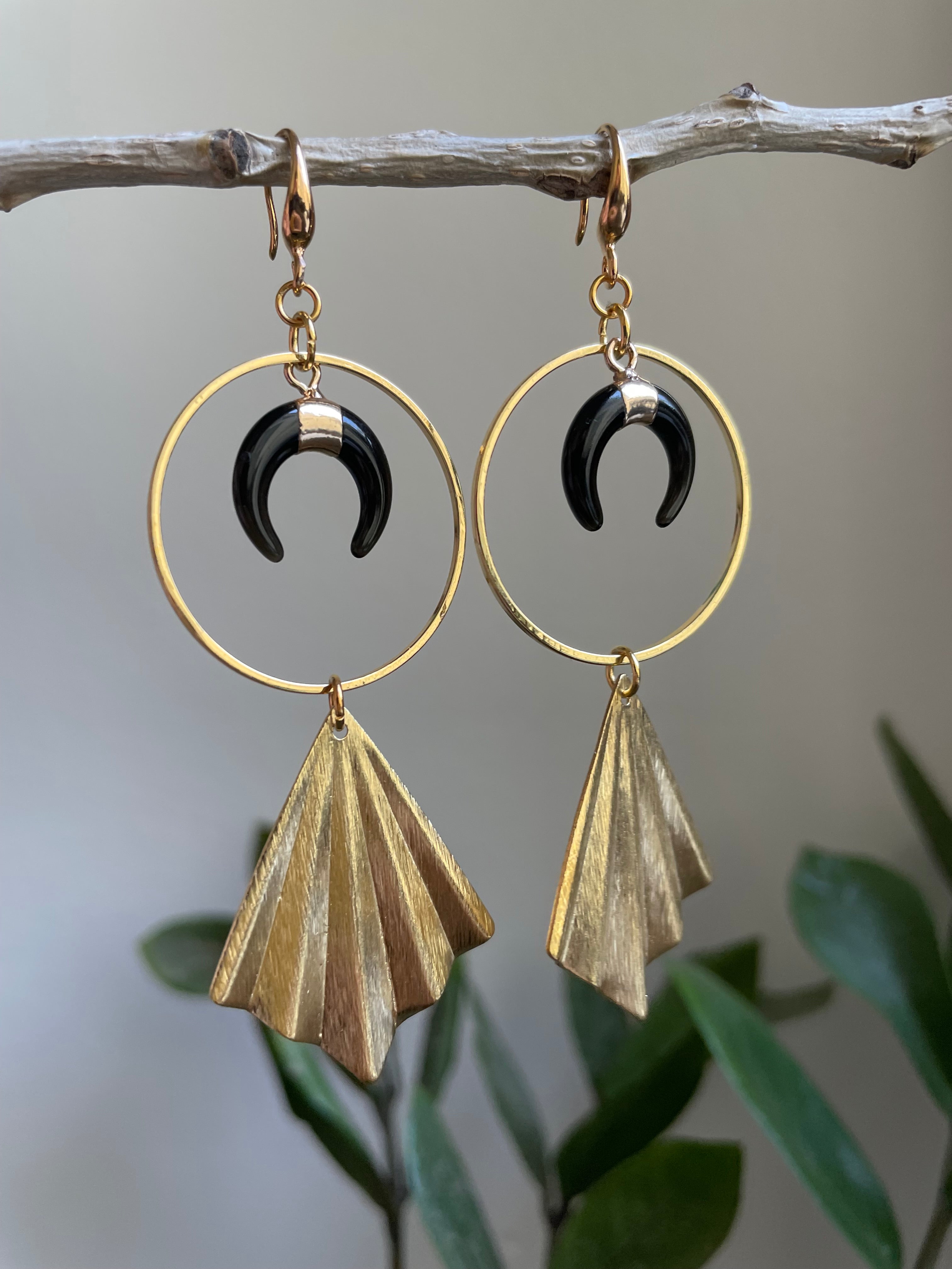 Crystal Moon Statement Earrings